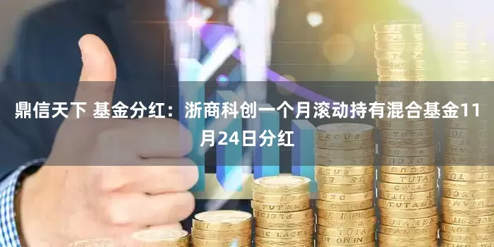 鼎信天下 基金分红：浙商科创一个月滚动持有混合基金11月24日分红